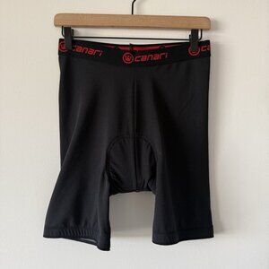 Canari Cycling Shorts Adult Medium Black Nylon Spandex Blend Padded Sporty Bike